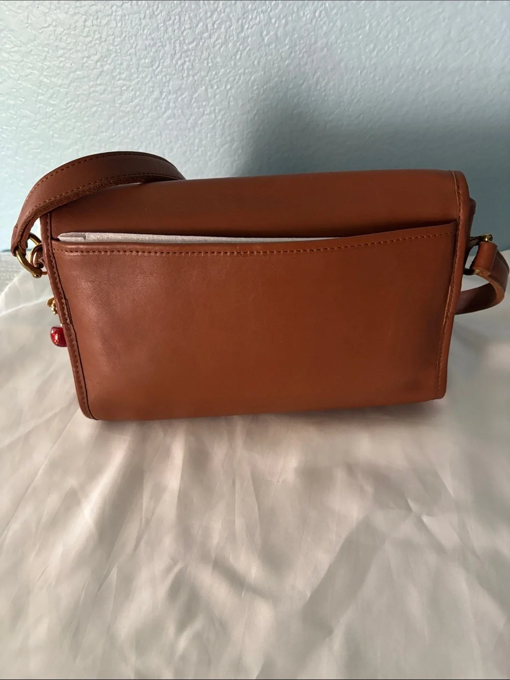 Coach Brown Leather Crossbody Bag with Gold Hardware